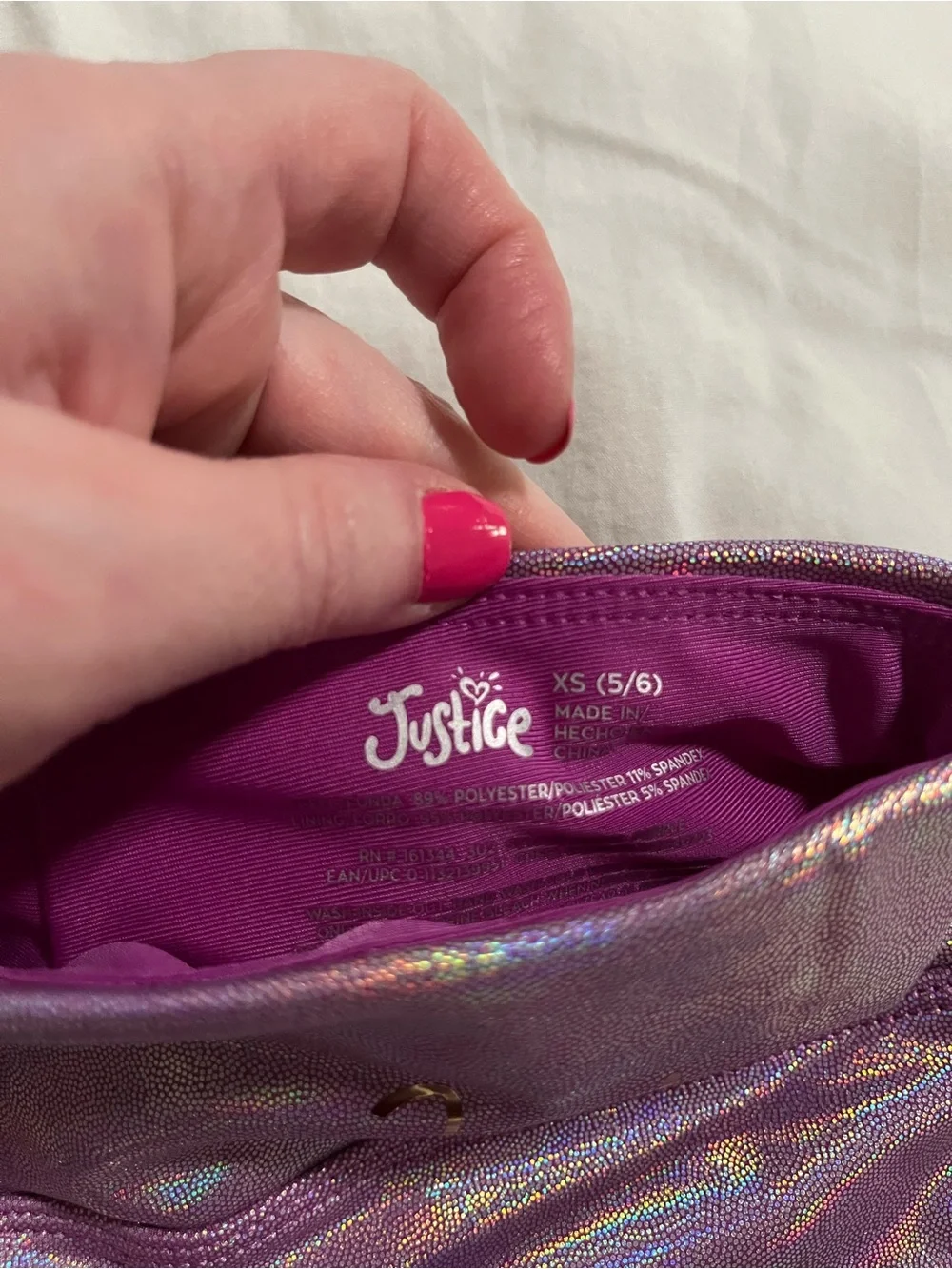Justice gymnastics shorts size 5/6